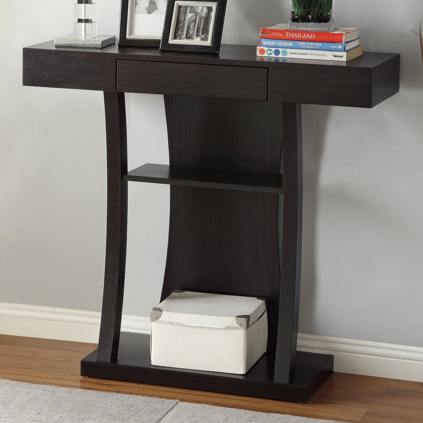 2 shelf console table modern accent tables tshaped console table with shelves by coaster 950048 2 shelf console table modern accent tables tshaped console table with shelves by coaster 950048